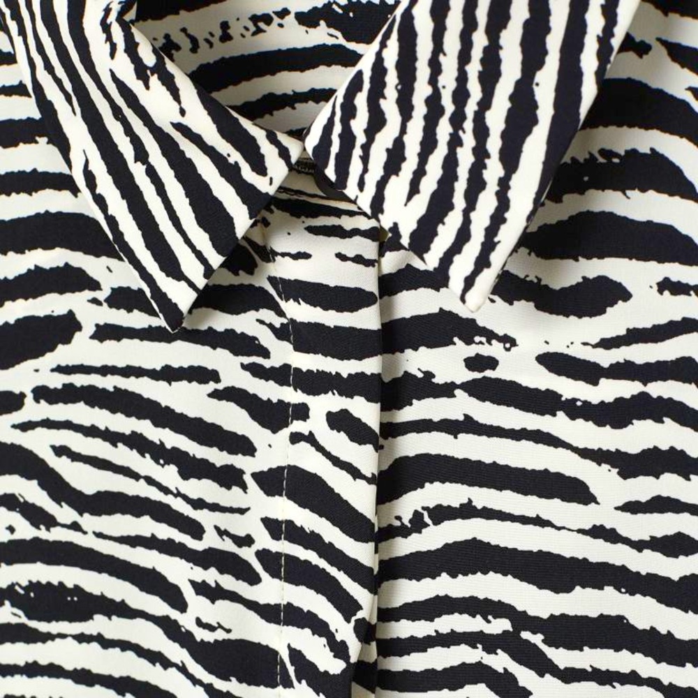 H&M Zebra Button Down Blouse